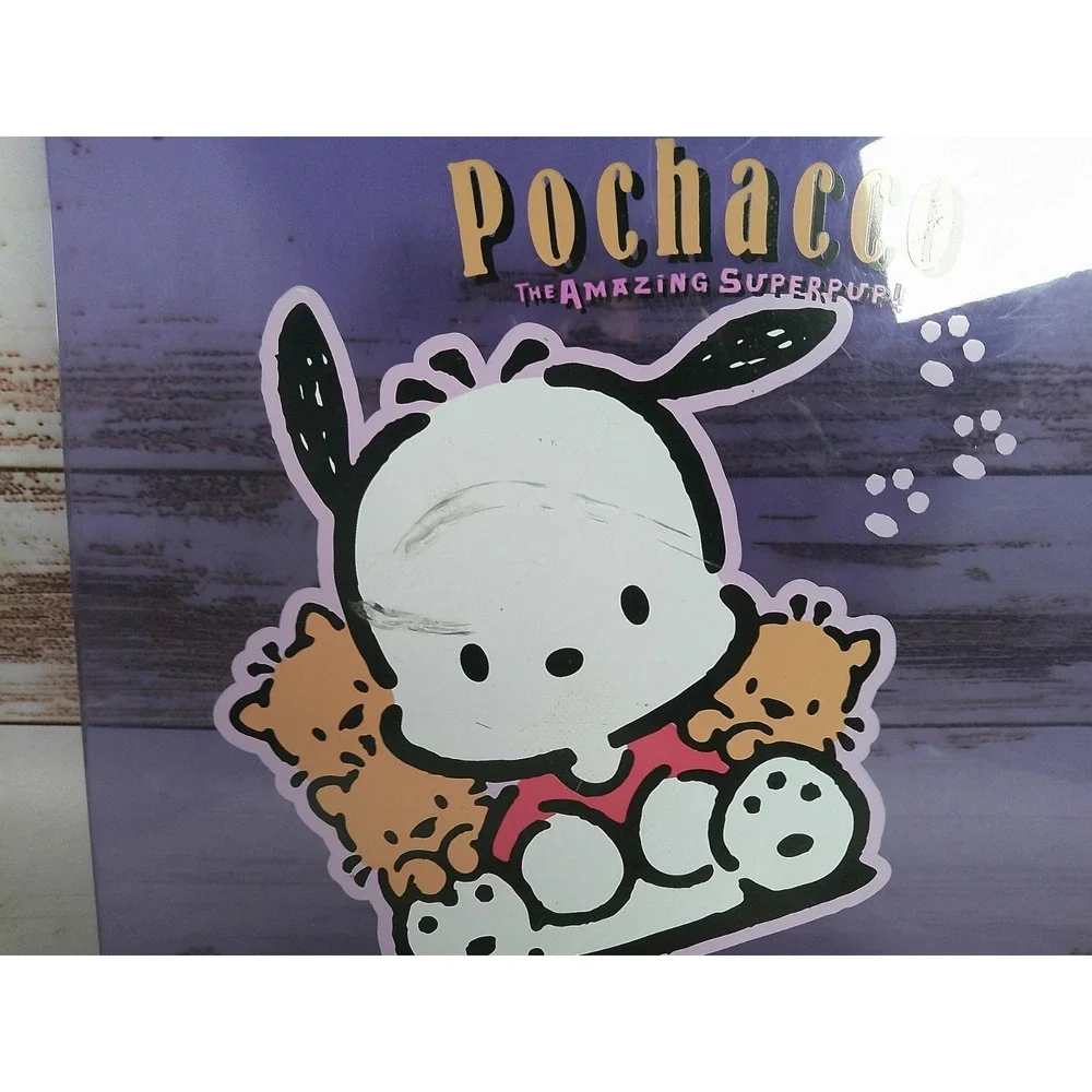 Vintage 2001 Sanrio Pochacco School Clipboard Purple Clear Y2K Rare Used
